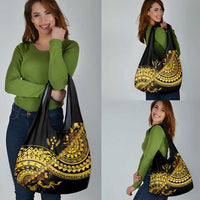 Kosrae Liberation Day Grocery Bag Polynesian Floral Tattoo - Polynesian Pride