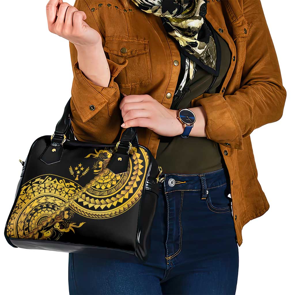 Kosrae Liberation Day Shoulder Handbag Polynesian Floral Tattoo - Polynesian Pride