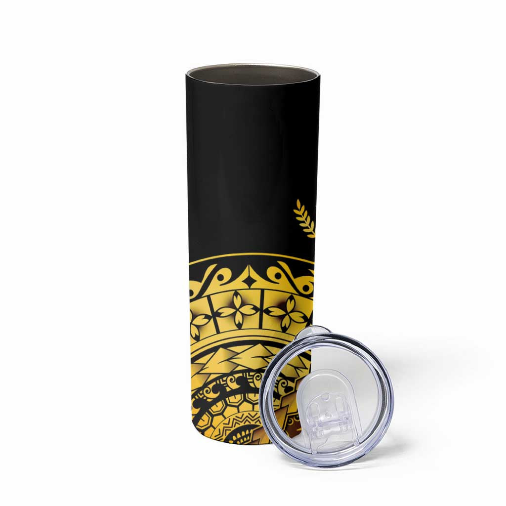 Kosrae Liberation Day Skinny Tumbler Polynesian Floral Tattoo - Polynesian Pride