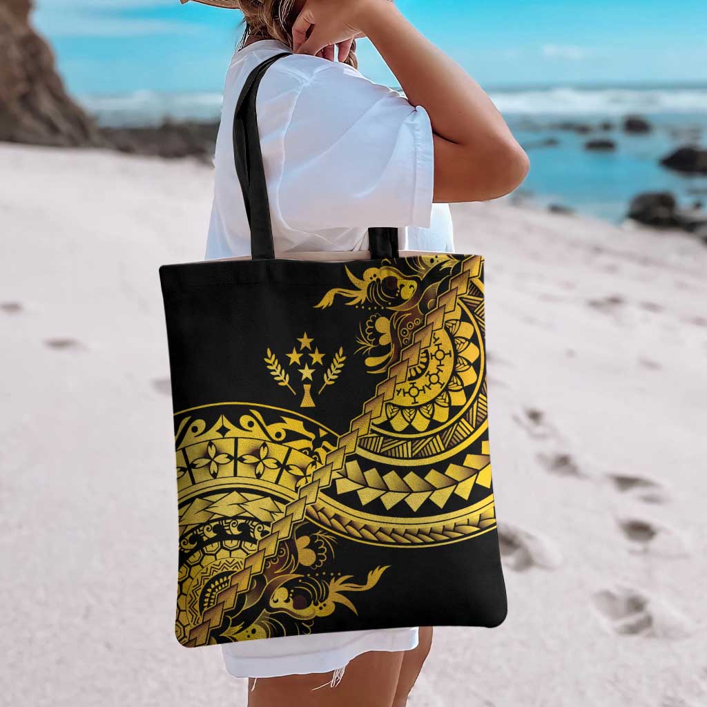 Kosrae Liberation Day Tote Bag Polynesian Floral Tattoo LT05 - Polynesian Pride