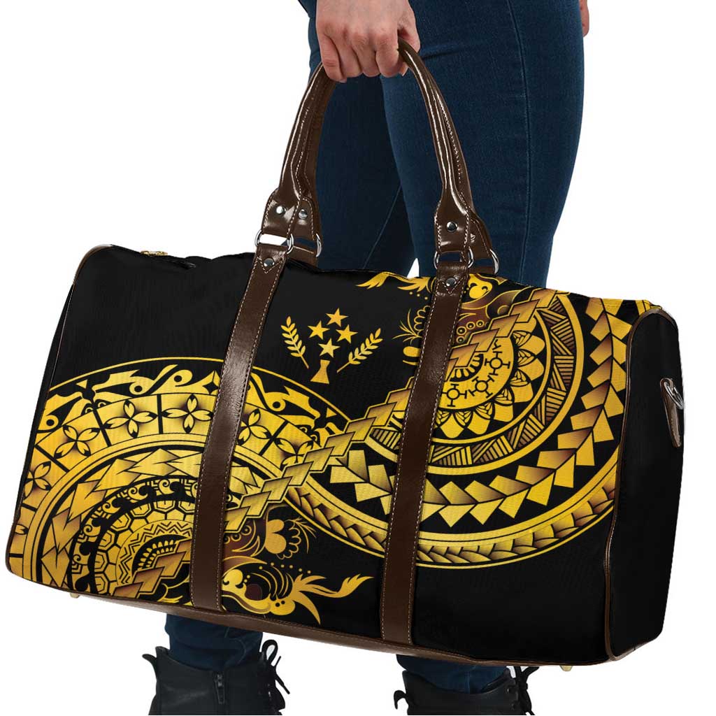 Kosrae Liberation Day Travel Bag Polynesian Floral Tattoo - Polynesian Pride