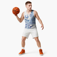 Pohnpei Liberation Day Basketball Jersey Polynesian Floral Tattoo - Polynesian Pride