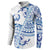 Pohnpei Liberation Day Button Sweatshirt Polynesian Floral Tattoo - Polynesian Pride