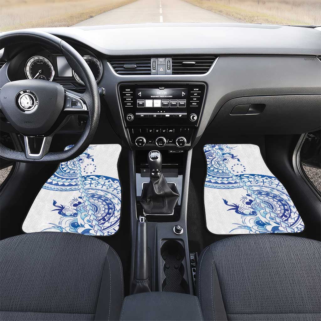 Pohnpei Liberation Day Car Mats Polynesian Floral Tattoo - Polynesian Pride