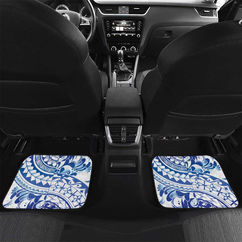 Pohnpei Liberation Day Car Mats Polynesian Floral Tattoo - Polynesian Pride