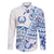 Pohnpei Liberation Day Family Matching Long Sleeve Bodycon Dress and Hawaiian Shirt Polynesian Floral Tattoo - Polynesian Pride