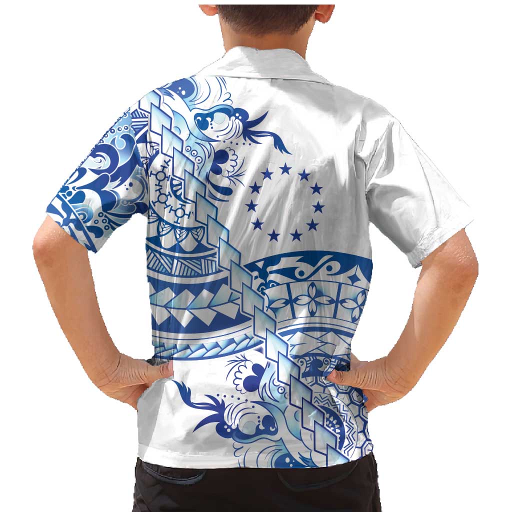 Pohnpei Liberation Day Family Matching Mermaid Dress and Hawaiian Shirt Polynesian Floral Tattoo LT05 - Polynesian Pride