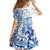 Pohnpei Liberation Day Family Matching Off The Shoulder Long Sleeve Dress and Hawaiian Shirt Polynesian Floral Tattoo - Polynesian Pride