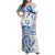 Pohnpei Liberation Day Family Matching Off Shoulder Maxi Dress and Hawaiian Shirt Polynesian Floral Tattoo - Polynesian Pride
