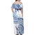 Pohnpei Liberation Day Family Matching Off Shoulder Maxi Dress and Hawaiian Shirt Polynesian Floral Tattoo - Polynesian Pride