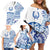 Pohnpei Liberation Day Family Matching Off Shoulder Short Dress and Hawaiian Shirt Polynesian Floral Tattoo - Polynesian Pride