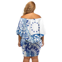 Pohnpei Liberation Day Family Matching Off Shoulder Short Dress and Hawaiian Shirt Polynesian Floral Tattoo LT05 - Polynesian Pride