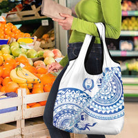Pohnpei Liberation Day Grocery Bag Polynesian Floral Tattoo LT05 - Polynesian Pride
