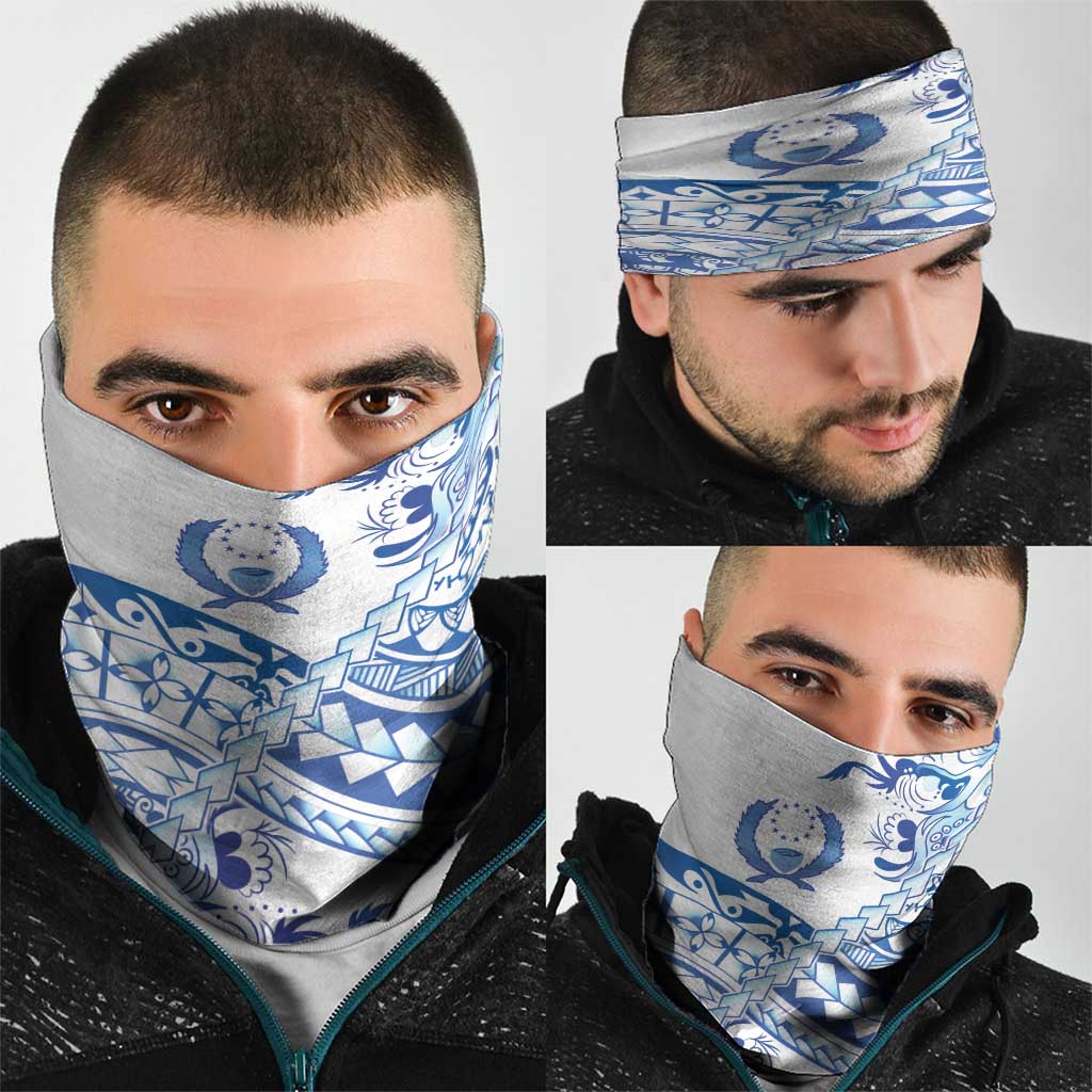 Pohnpei Liberation Day Neck Gaiter Polynesian Floral Tattoo LT05