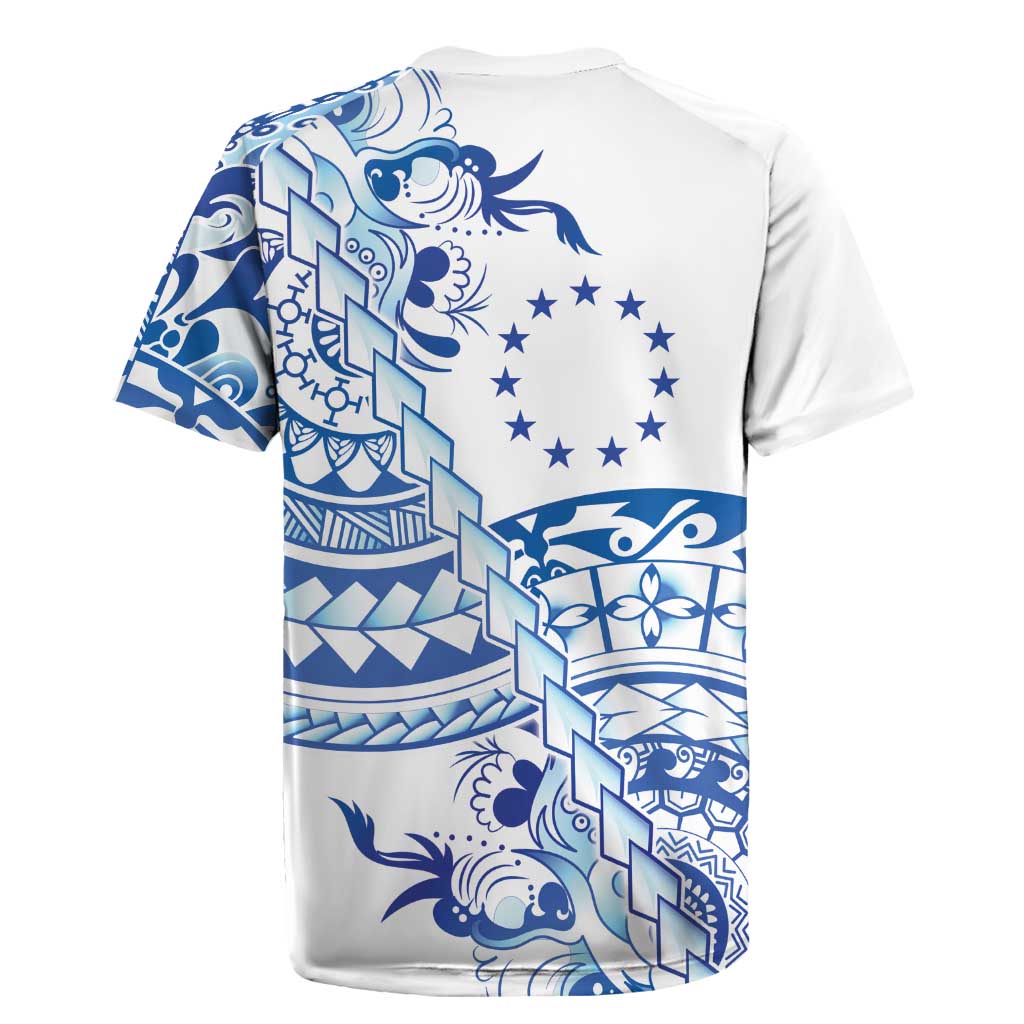 Pohnpei Liberation Day Rugby Jersey Polynesian Floral Tattoo LT05 - Polynesian Pride