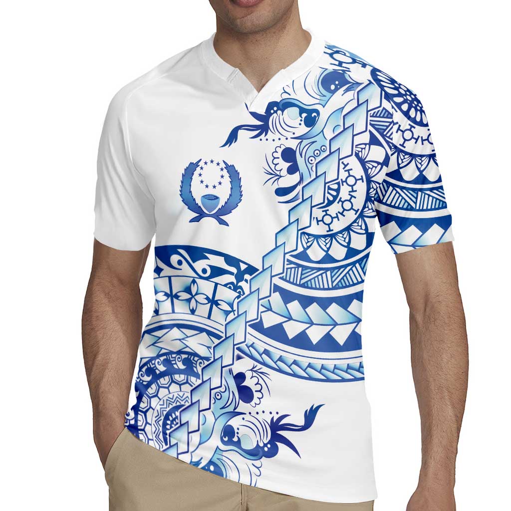 Pohnpei Liberation Day Rugby Jersey Polynesian Floral Tattoo LT05 - Polynesian Pride