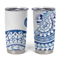 Pohnpei Liberation Day Tumbler Cup Polynesian Floral Tattoo LT05 White - Polynesian Pride
