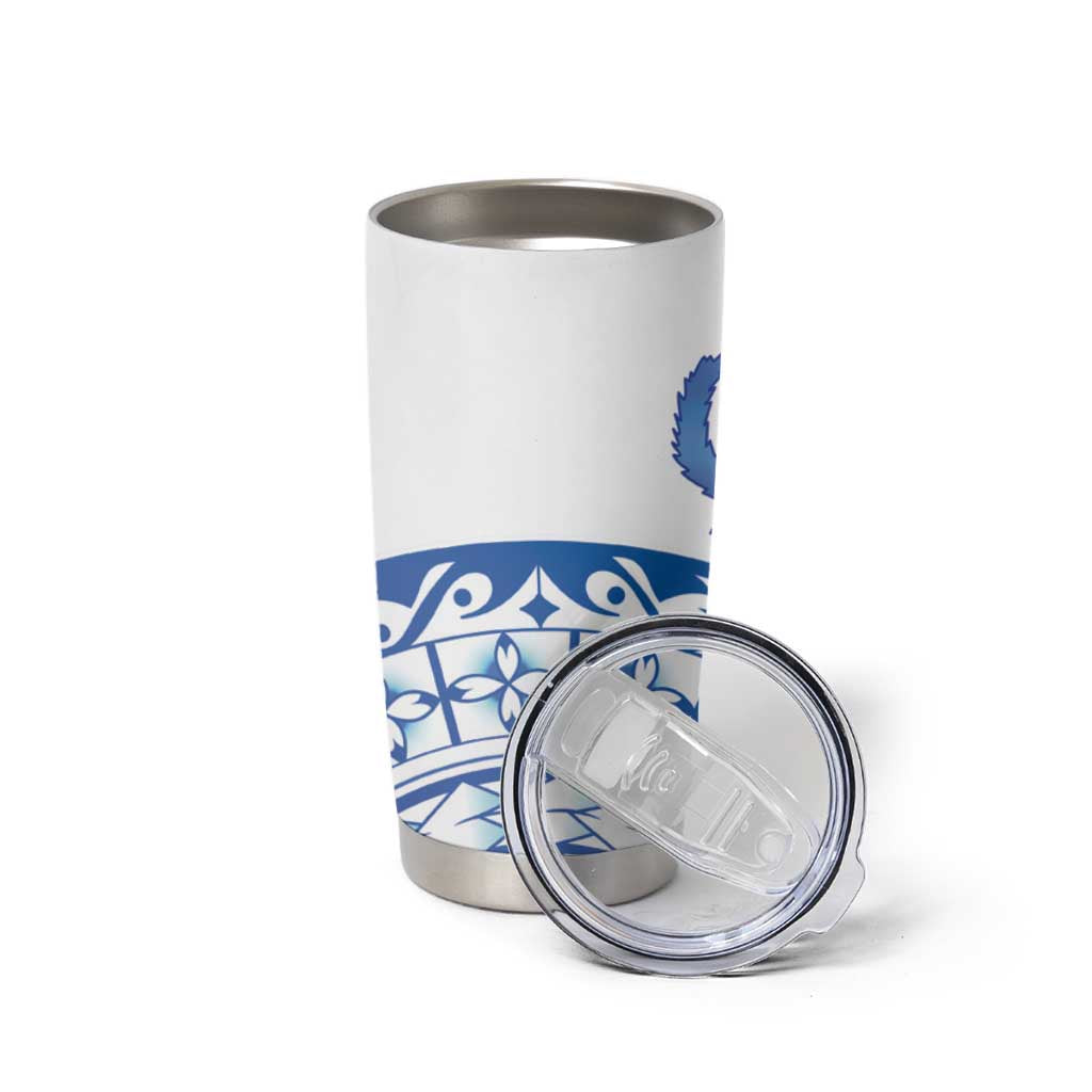 Pohnpei Liberation Day Tumbler Cup Polynesian Floral Tattoo LT05 - Polynesian Pride