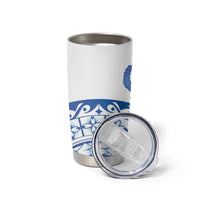 Pohnpei Liberation Day Tumbler Cup Polynesian Floral Tattoo LT05 - Polynesian Pride