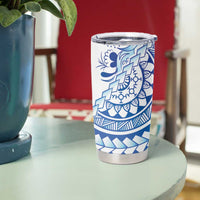 Pohnpei Liberation Day Tumbler Cup Polynesian Floral Tattoo LT05 - Polynesian Pride