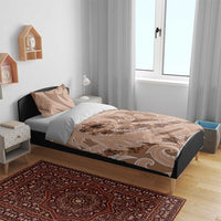 Hawaii Brown Hibiscus Pikake Lei Bedding Set - Polynesian Pride