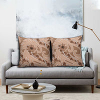 Hawaii Brown Hibiscus Pikake Lei Pillow Cover - Polynesian Pride