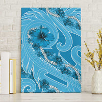 Hawaii Blue Hibiscus Pikake Lei Canvas Wall Art - Polynesian Pride