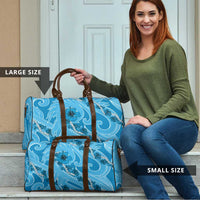Hawaii Blue Hibiscus Pikake Lei Travel Bag - Polynesian Pride