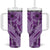 Hawaii Violet Hibiscus Pikake Lei Tumbler With Handle - Polynesian Pride