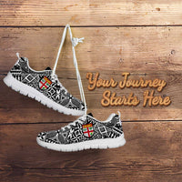 Custom Fiji Rugby Sneakers Fijian Tapa Pattern Black Version LT05 - Polynesian Pride