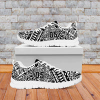 Custom Fiji Rugby Sneakers Fijian Tapa Pattern Black Version LT05 - Polynesian Pride