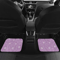Hawaii Tropical Flowers Car Mats Polynesian Tattoo Lavender LT05 Set 2pcs - Back Lavender - Polynesian Pride