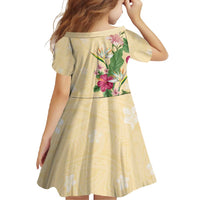 Hawaii Tropical Flowers Family Matching Tank Maxi Dress and Hawaiian Shirt Polynesian Tattoo Buttermilk LT05 - Polynesian Pride