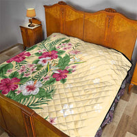Hawaii Tropical Flowers Quilt Polynesian Tattoo Buttermilk LT05 - Polynesian Pride