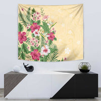 Hawaii Tropical Flowers Tapestry Polynesian Tattoo Buttermilk LT05 - Polynesian Pride