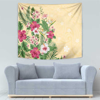 Hawaii Tropical Flowers Tapestry Polynesian Tattoo Buttermilk LT05 - Polynesian Pride