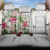 Hawaii Tropical Flowers Back Car Seat Cover Polynesian Tattoo White LT05 One Size White - Polynesian Pride