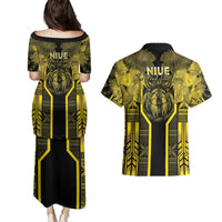 Niue The Rock Couples Matching Puletasi and Hawaiian Shirt The Island Of The Uga LT05 - Polynesian Pride