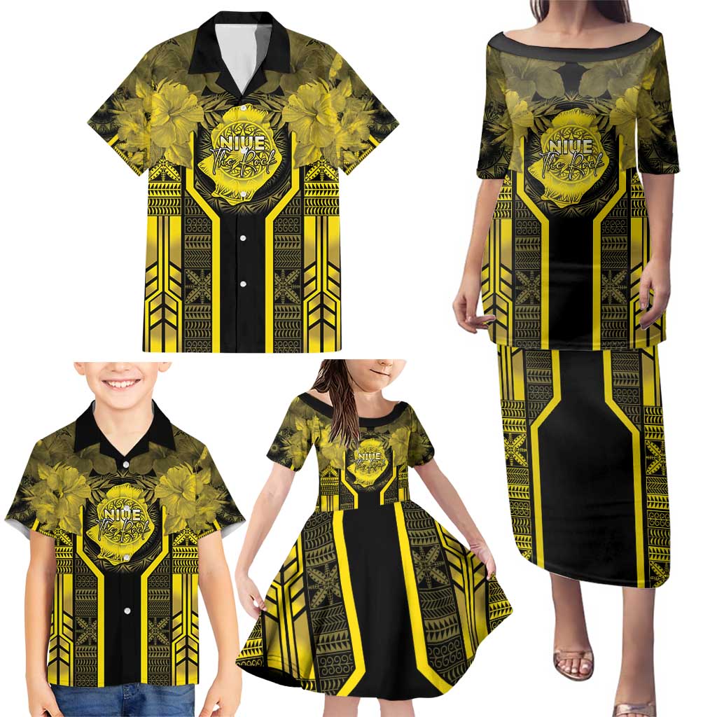 Niue The Rock Family Matching Puletasi and Hawaiian Shirt The Island Of The Uga LT05 - Polynesian Pride