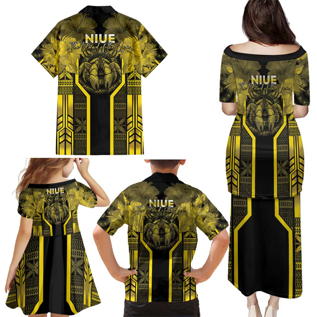 Niue The Rock Family Matching Puletasi and Hawaiian Shirt The Island Of The Uga LT05 - Polynesian Pride