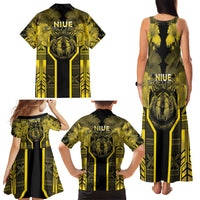 Niue The Rock Family Matching Tank Maxi Dress and Hawaiian Shirt The Island Of The Uga LT05 - Polynesian Pride