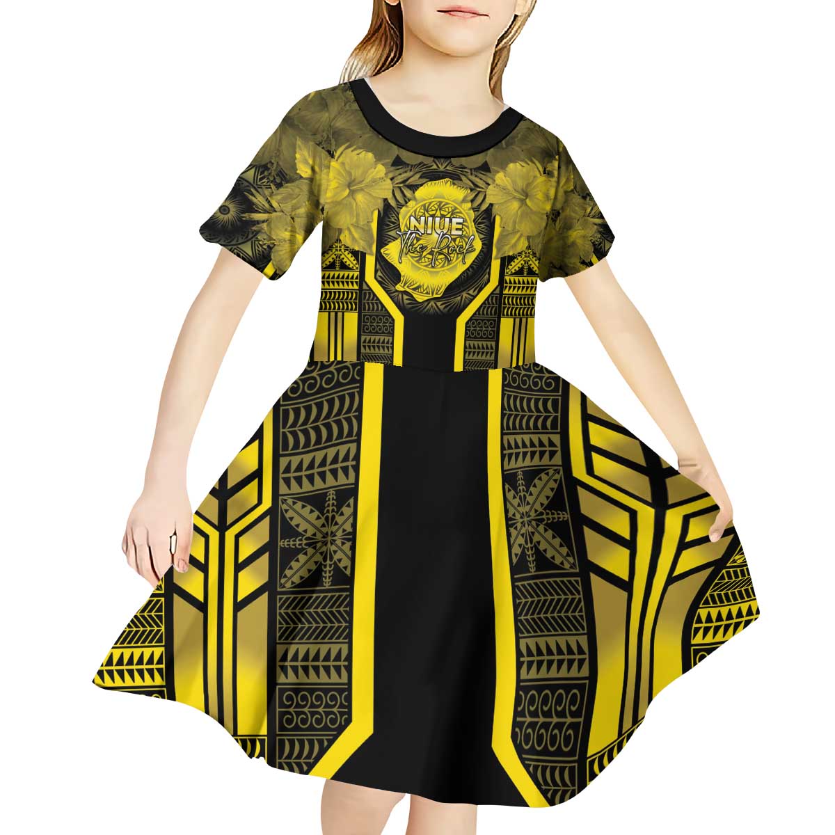 Niue The Rock Kid Short Sleeve Dress The Island Of The Uga LT05 - Polynesian Pride