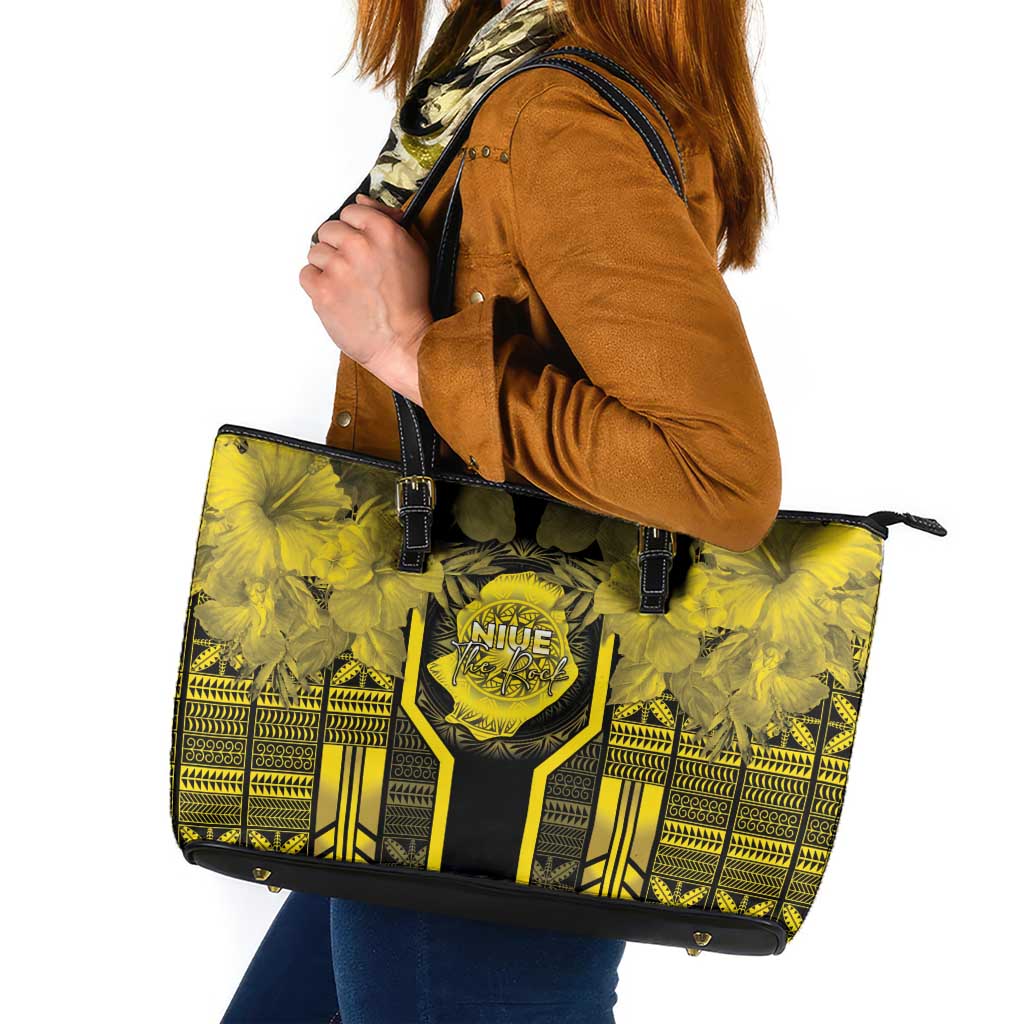 Niue The Rock Leather Tote Bag The Island Of The Uga - Polynesian Pride