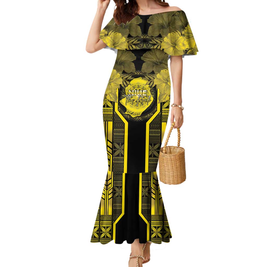 Niue The Rock Mermaid Dress The Island Of The Uga LT05 Women Black - Polynesian Pride