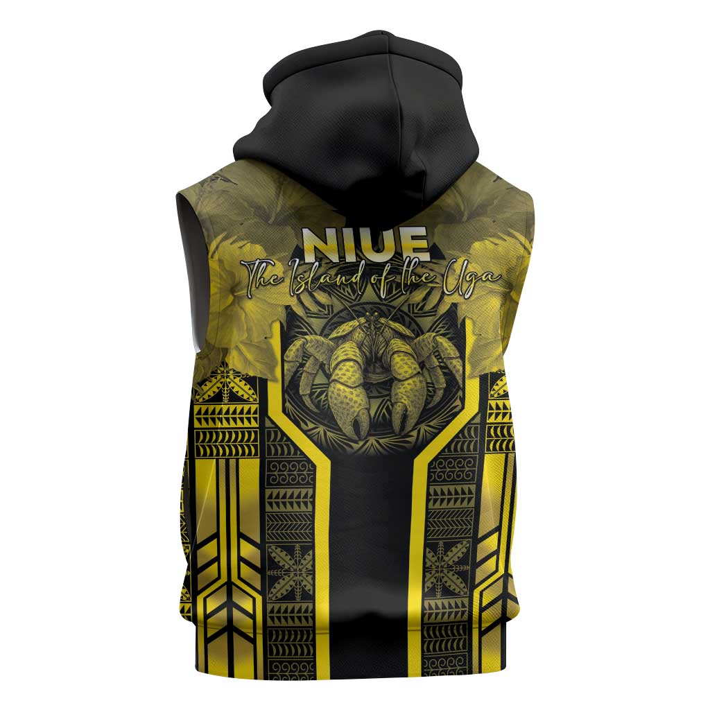 Niue The Rock Sleeveless Zip Hoodie The Island Of The Uga LT05 - Polynesian Pride
