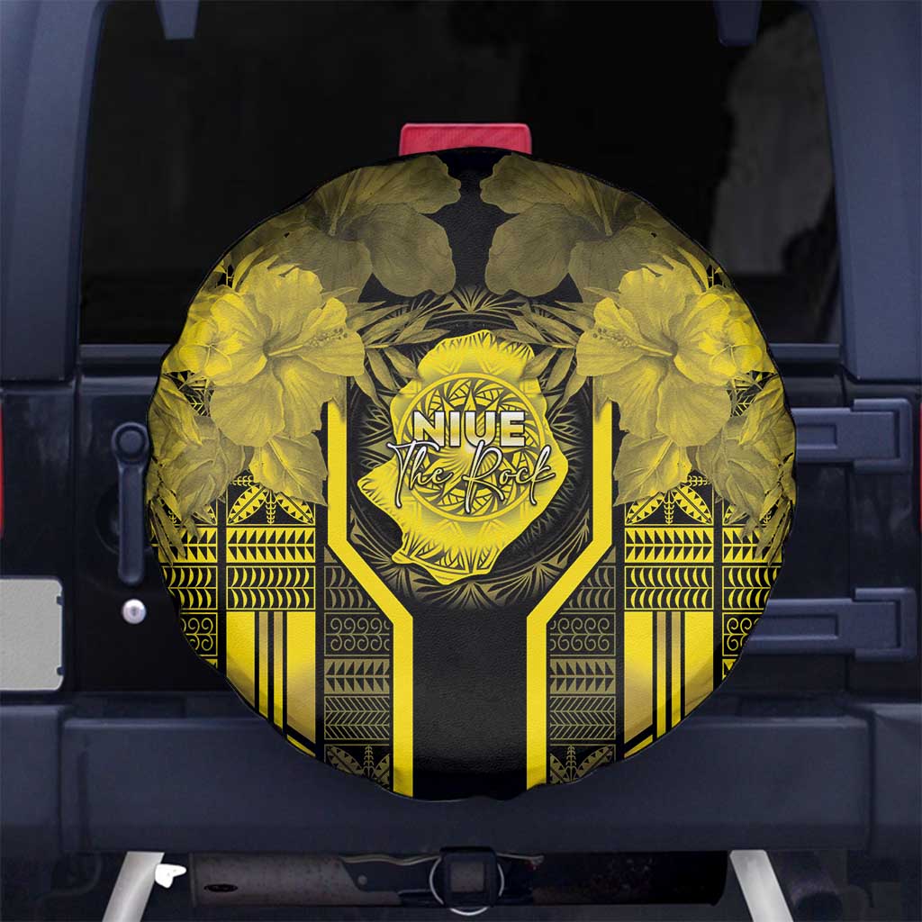 Niue The Rock Spare Tire Cover The Island Of The Uga LT05 No hole Black - Polynesian Pride