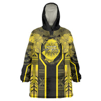 Niue The Rock Wearable Blanket Hoodie The Island Of The Uga LT05 One Size Black - Polynesian Pride