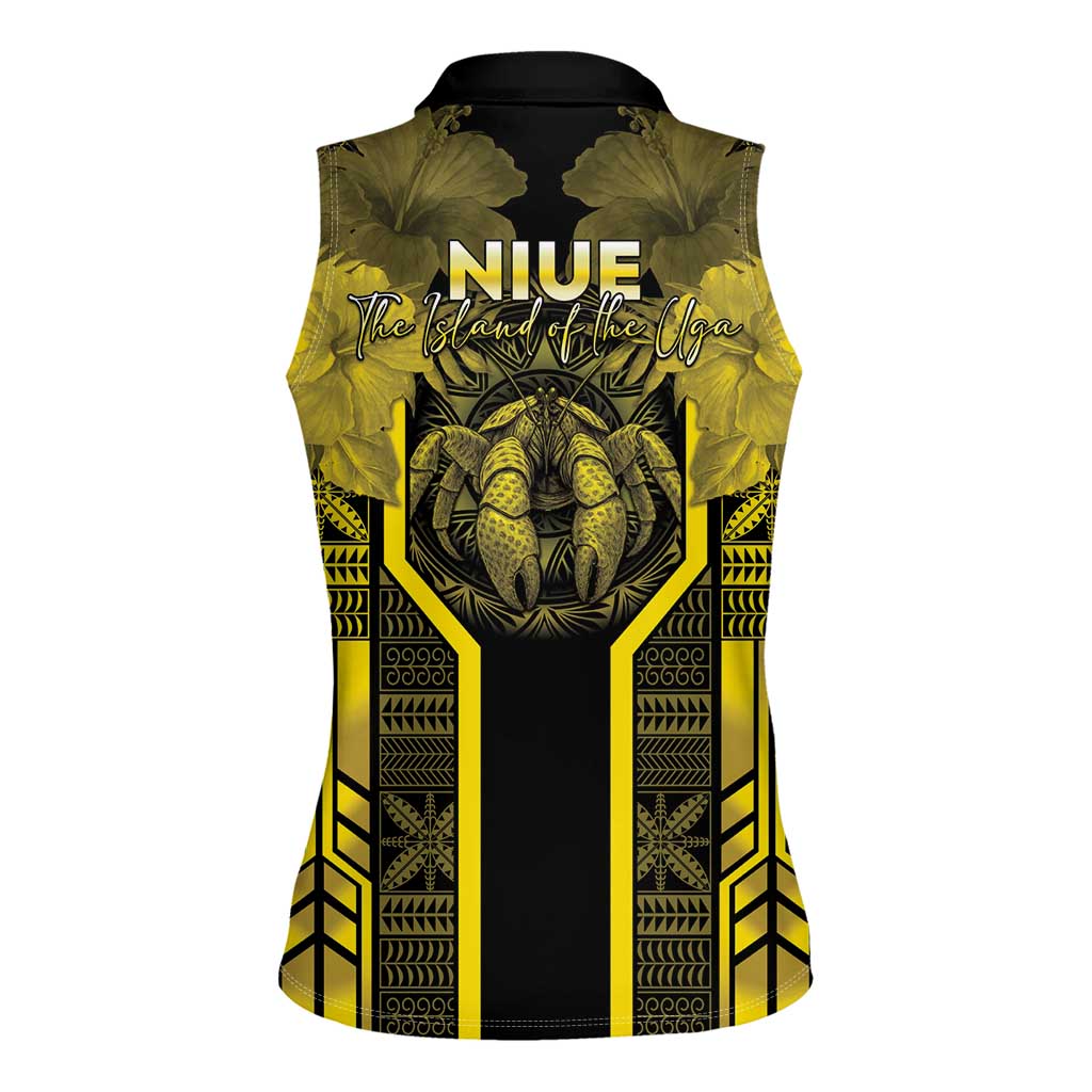 Niue The Rock Women Sleeveless Polo Shirt The Island Of The Uga LT05 - Polynesian Pride