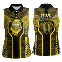 Niue The Rock Women Sleeveless Polo Shirt The Island Of The Uga LT05 - Polynesian Pride