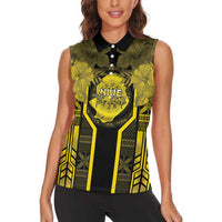 Niue The Rock Women Sleeveless Polo Shirt The Island Of The Uga LT05 - Polynesian Pride